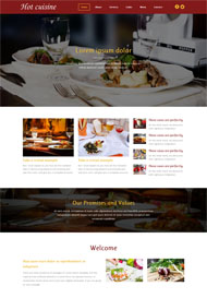 美食酒店网站模板免费下载