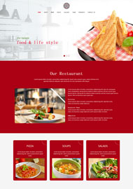 意大利美食餐馆网站模板