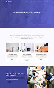 紫色4A设计公司网站模板