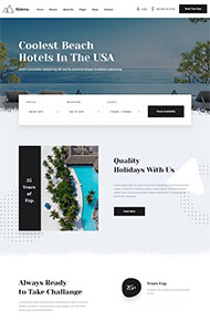 五星级酒店官网HTML5模板