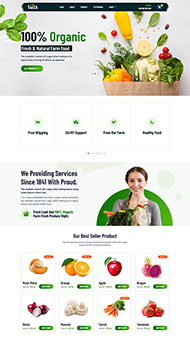 有机蔬菜店铺HTML5模板