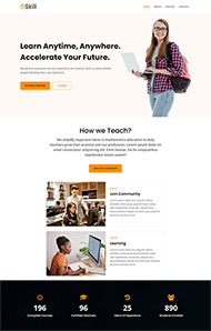 社会技能教育HTML网站模板