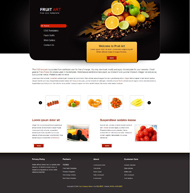 黑色个性食品网页模板