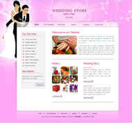 婚礼商店CSS网页模板
