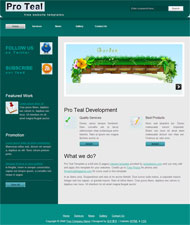 蓝绿色发展CSS网页模板