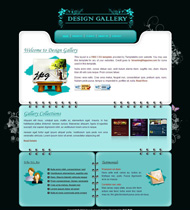 设计画廊CSS网页模板