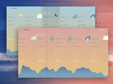 HTML5 SVG每周天气预报特效