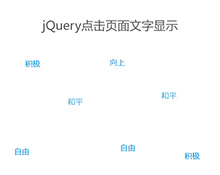 jQuery点击页面随机显示文字代码