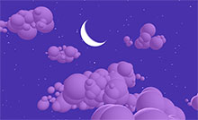 Three.js月亮和云层动画特效