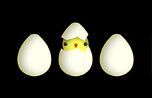 CSS3鼠标悬停鸡蛋破壳特效