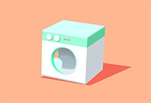 纯CSS3滚筒洗衣机动画特效