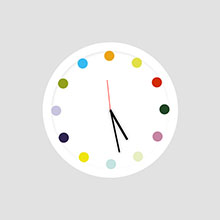 彩色圆点时钟CSS3特效