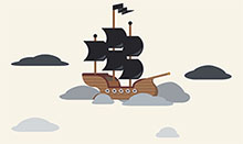 HTML5 SVG云雾海盗船动画特效