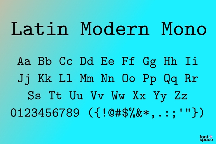 Latin Modern Mono 1