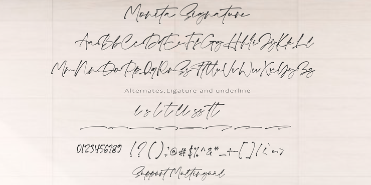 Monita signature字体 2