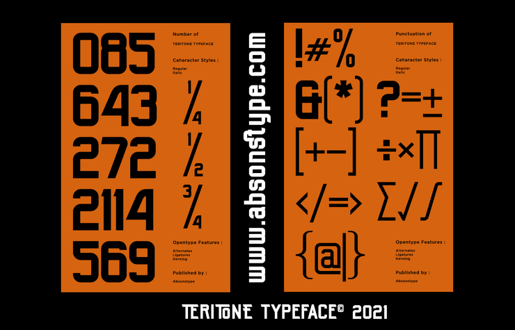 Teritone字体 7