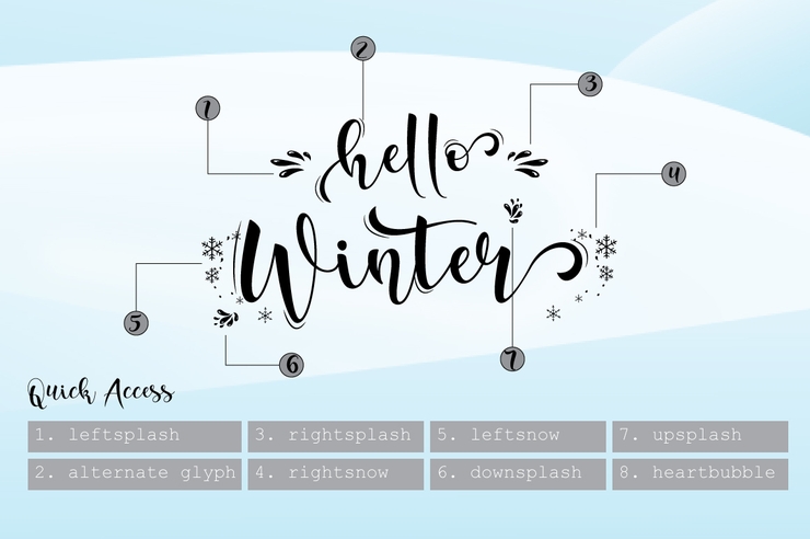 Hello winter字体 1