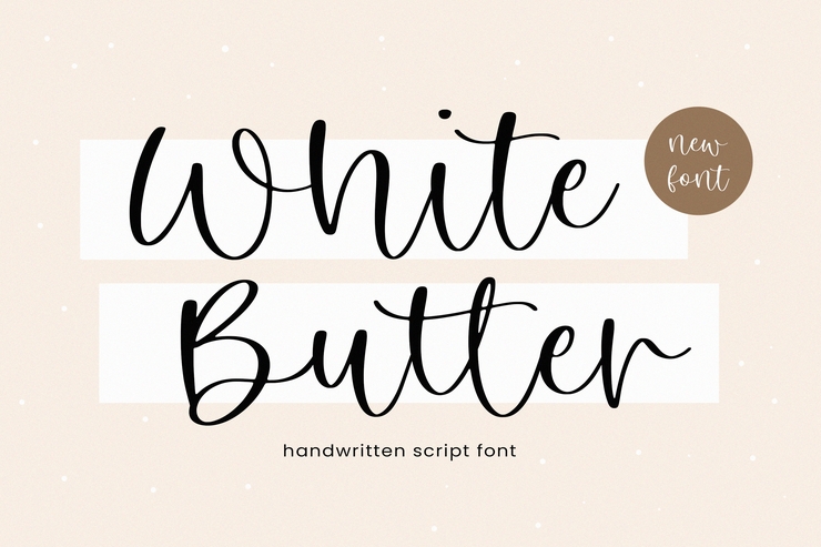 White butter字体 1