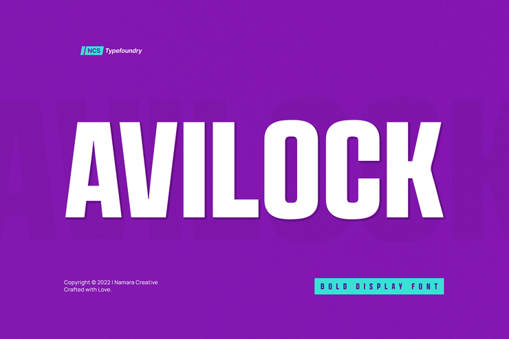 Avilock bold字体 1