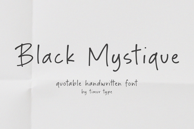 Black mystique字体 1