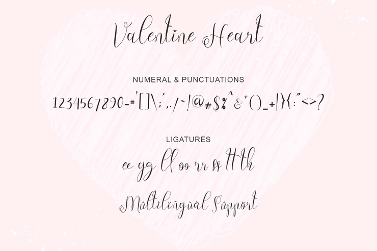 Valentine heart字体 7