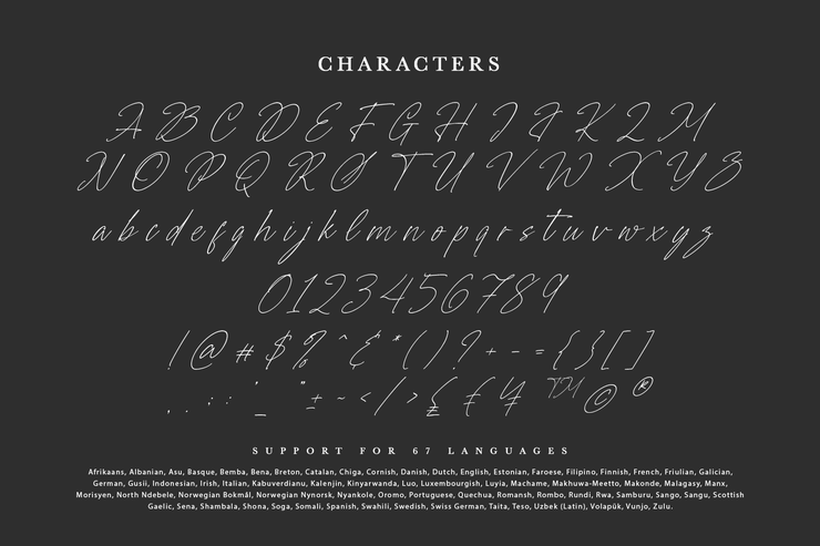 Signatires字体 4