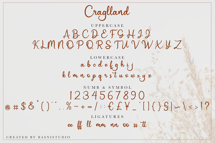 Craglland字体 6