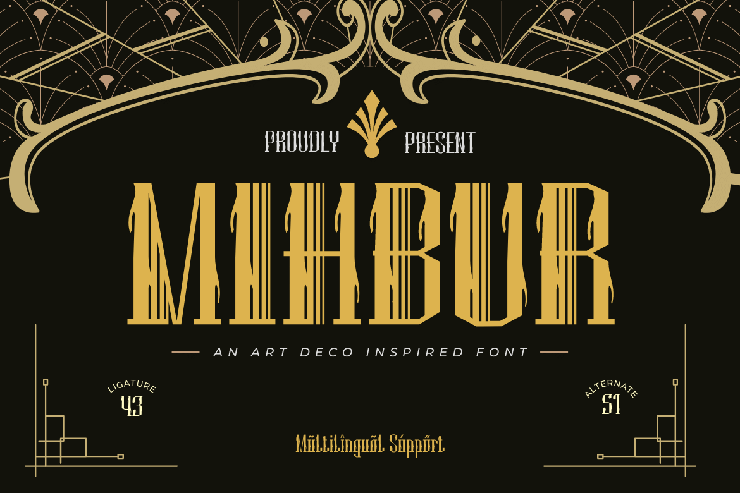 Mihbur | art deco字体 1