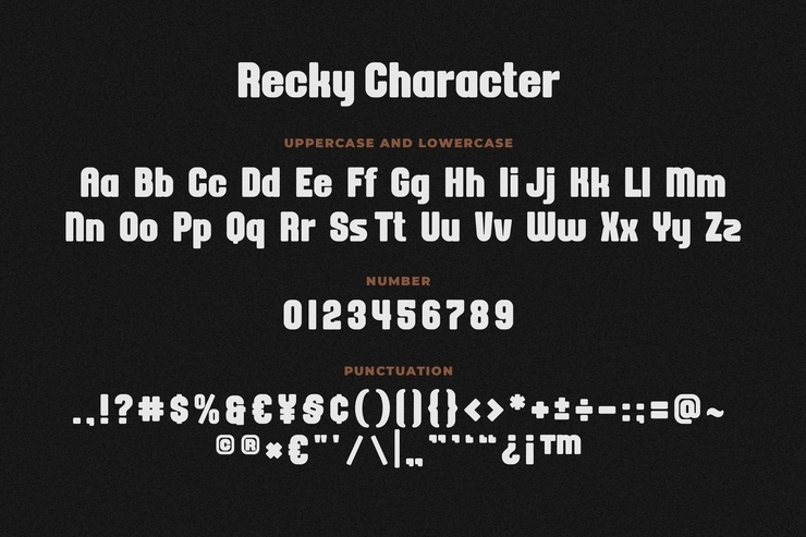 Recky字体 7