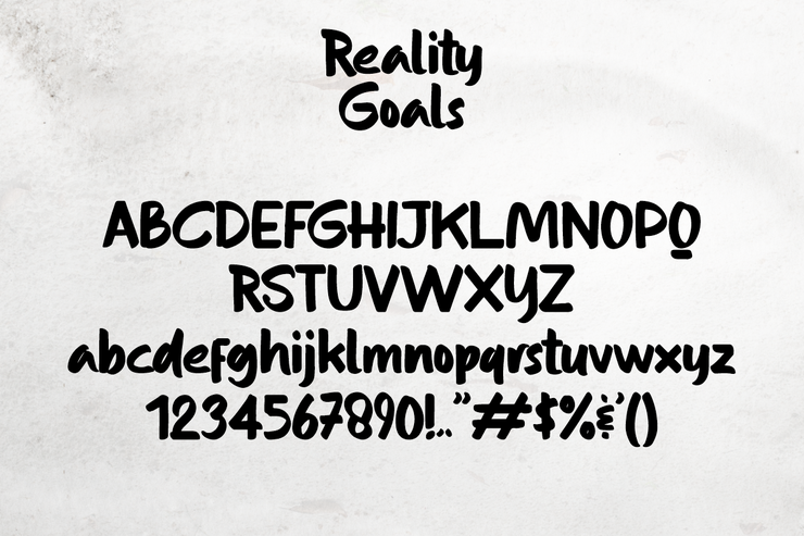 Reality goals字体 8