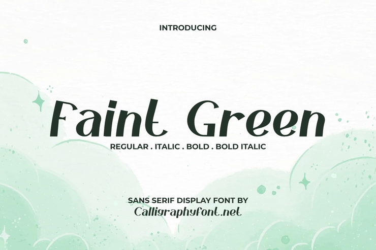 Faint green字体 1