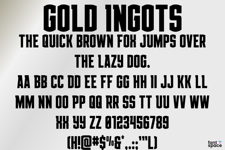 Gold ingots字体 9