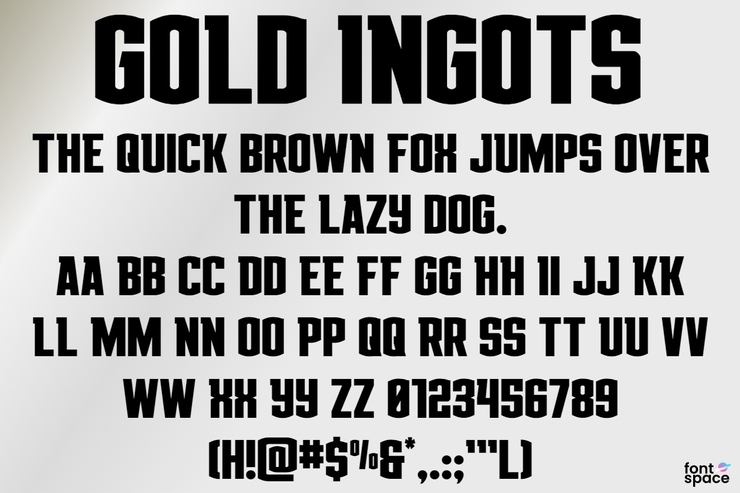 Gold ingots字体 5
