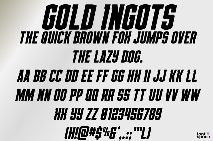 Gold ingots字体 10