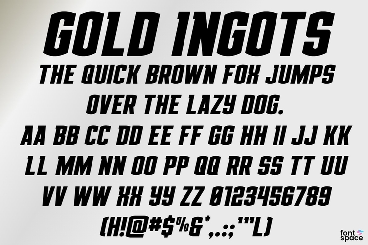 Gold ingots字体 8