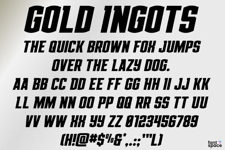 Gold ingots字体 4