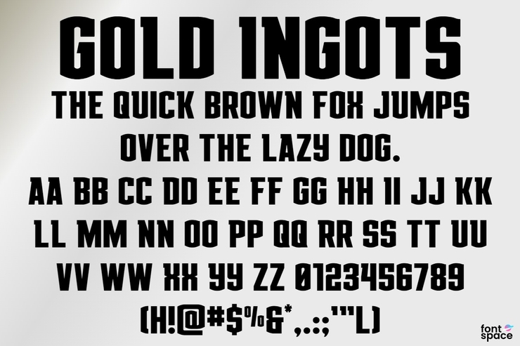 Gold ingots字体 7