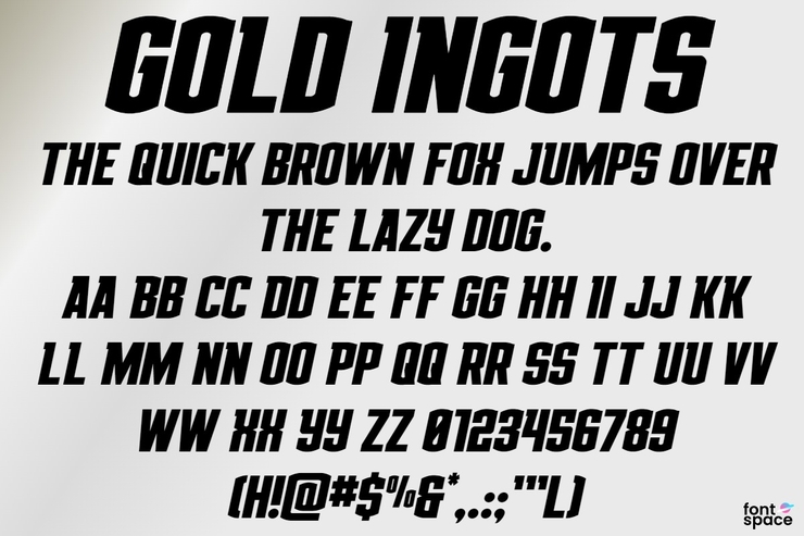 Gold ingots字体 6