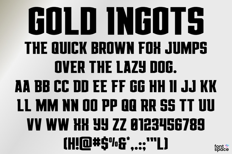 Gold ingots字体 3