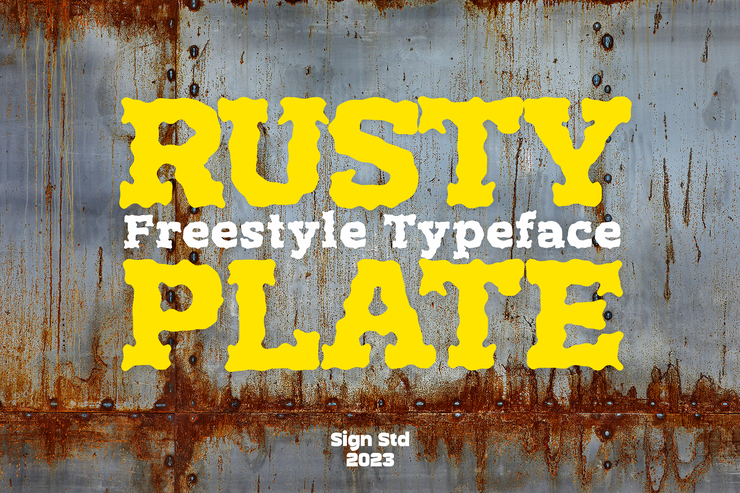 Rusty plate字体 1