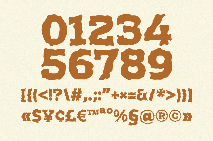 Rusty plate字体 9