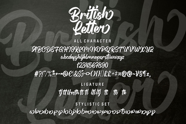 British letter字体 8
