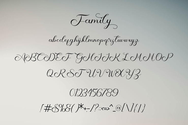 Family字体 7