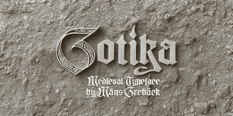 Gotika ornament字体 5