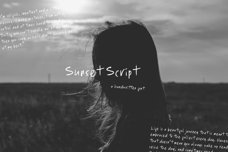 Sunset script字体 1