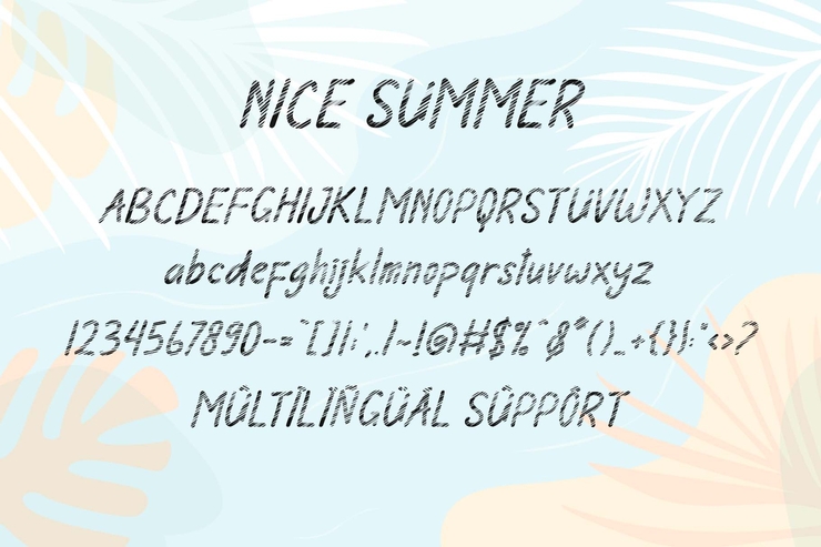 Nice summer字体 6