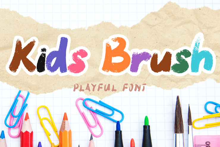 Kids brush字体 1