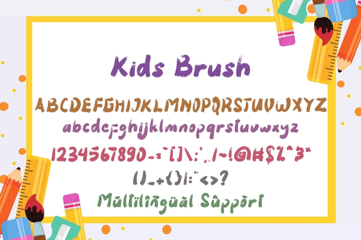 Kids brush字体 6