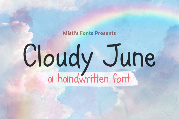 Cloudy june字体 1