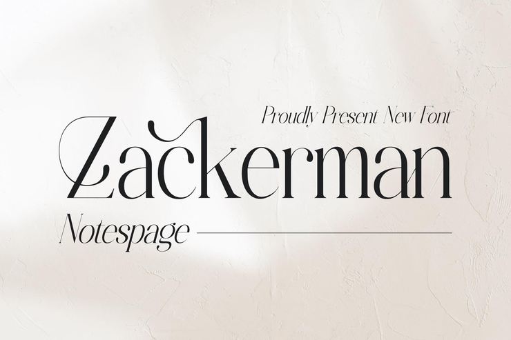 Zackerman字体 2